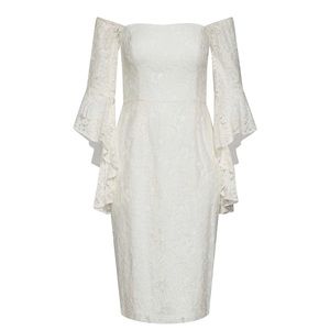 Nordstrom City Sheen Mystic Lace Ivory Dress